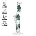 Bongo szklane proste  Liście Cannabis  26 cm.webp