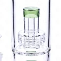 Bongo szklane podwójny Matrix 45 cm Zielony 7.webp