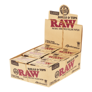 Rolling Paper RAW Masterpiece Rolls 3 meters + Prerolled box 12