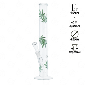 Skleněný bongový jednoduchý marihuanový list 40 cm