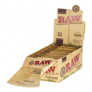 RAW Organic Hemp Artesano papers with 1 1/4 Box tack