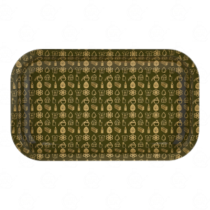 Metal rolling tray POL CBD SYMBOLS 27x16