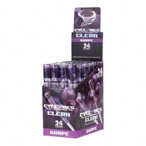 Cyclones Clear Grape Box 24 transparent rolling papers