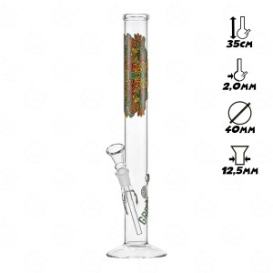 Bong Greenline Peace High vitráže 35cm