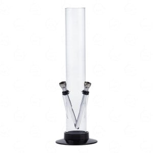 Colorful acrylic bong with two 32 cm stems