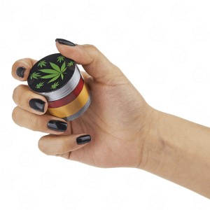 Kovová bruska Rasta Colorful Liść MJ 40 mm 4 dilna