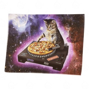Bandeja de liar de vidrio V-Syndicate Small DJ CAT cat