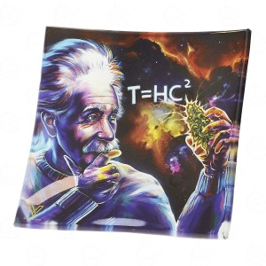Skleněný popelník s obrazem Einstein T=HC2 Black Hole 11 x 11