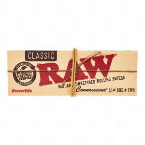 Papiere Raw Classic Connoisseur 1 1/4 + Tips