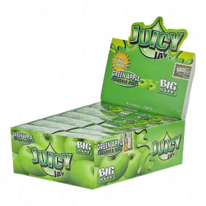 Juicy Jay's papers on a roll of Green Apple ROLLS box