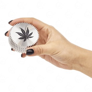 Grinder en métal avec motif de Feuilles pcs 50 mm