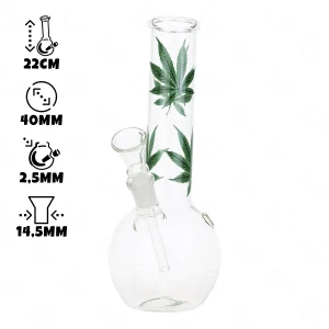 Skleněný Bong Mini polylist 22 cm