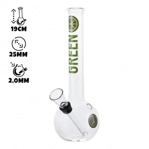 Glass bong Greenline Green peace 19cm