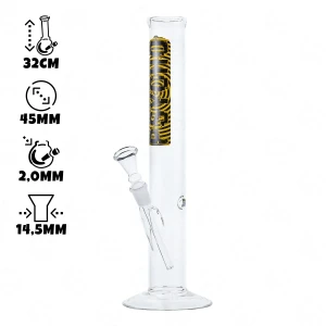 Skleněný Bong Psycho rovný vysoký 32 cm