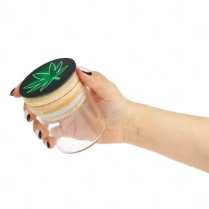 Grinder with Glass Storage Jar for Herbs | 65x85mm