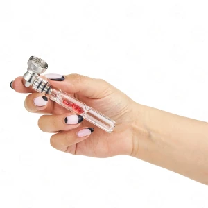 Glass Pipe with Colorful Stoppers