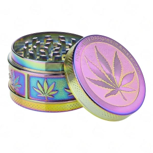 Metal Grinder "Rainbow Weed" 55 mm 3-part