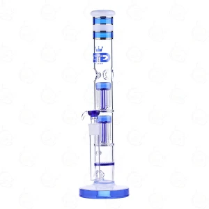 Bongo szklane GG dwie wieże 45 cm Niebieskie