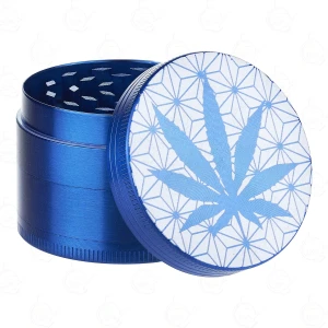 Metal Grinder "Blue Herbal Trip" 50 mm 4-part