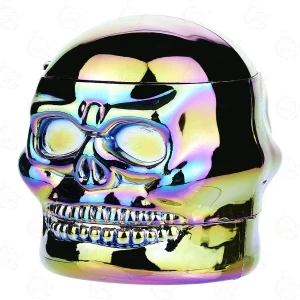 Metal Grinder "Chunky Rainbow Skull" 45 mm 3-partMłynek metalowy tłusta czacha tęczowa 47 mm 3-cz
