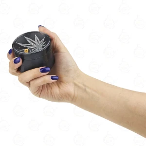 Black Metal Grinder Game of Herb 60 mm 4-Piece