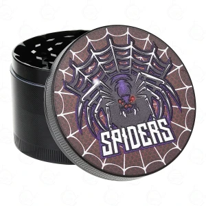 Black Metal Grinder "Spider's Web" 63 mm 4-Piece