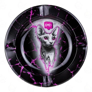 Metall-Aschenbecher Stray Sphinx Cat Pink