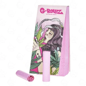Pink Rolling Paper Filters "G-Rollz Mushroom Babe"