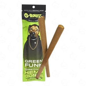 G-Rollz Green Funk Flavoured Hemp Cones 2 pc
