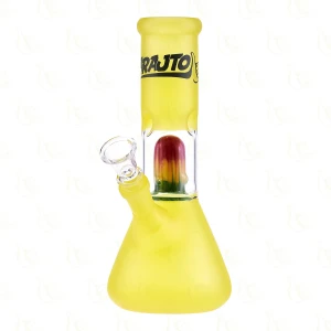 Glass Bong "Fluobull JarajTo" Yellow 21 cm