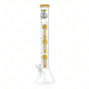 Glass Bong "Tabun Triple Tube" Yellow 48 cm