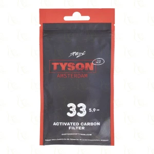 PURIZE x Tyson Xtra Slim Aktivkohlefilter 33er-Pack