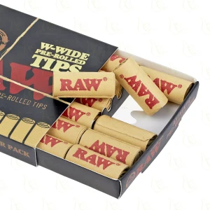 RAW Black vorgerollte W-Wide Filtertips