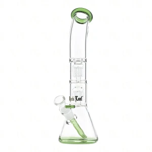 Bongo szklane lodowe BL podwójny perc gięty 31 cm