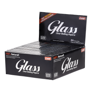 Luxe Glass Clear King Size Caja 24