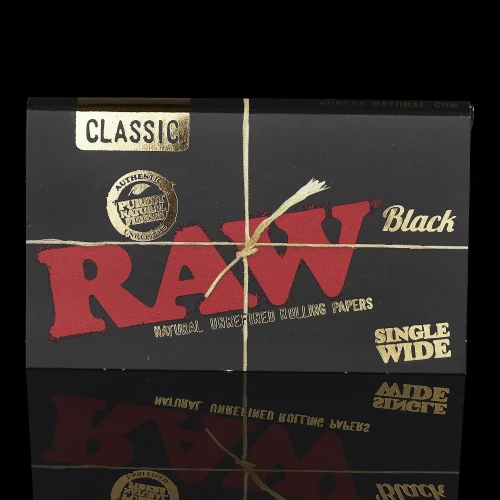 Bibułki RAW Black Ultra Thin Single Wide Double 2.webp