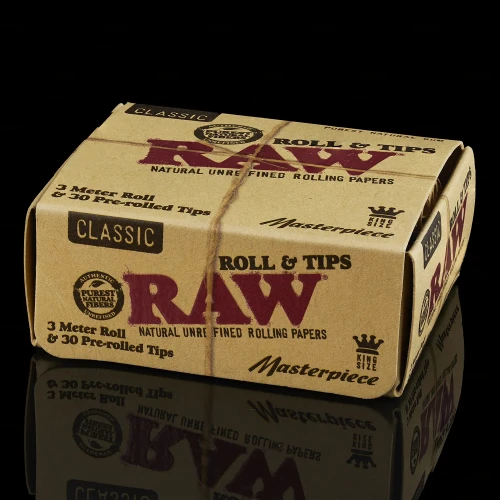 Bibułki RAW Masterpiece Rolls 3 metry + Prerolled 7.webp