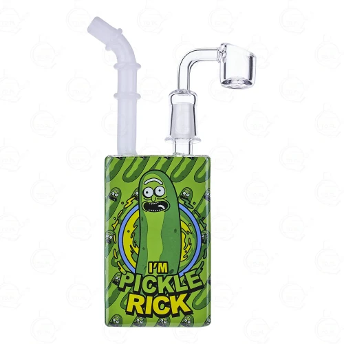Bongo szklane Rick i Morty walą Daby 20 cm Zielony 1.webp