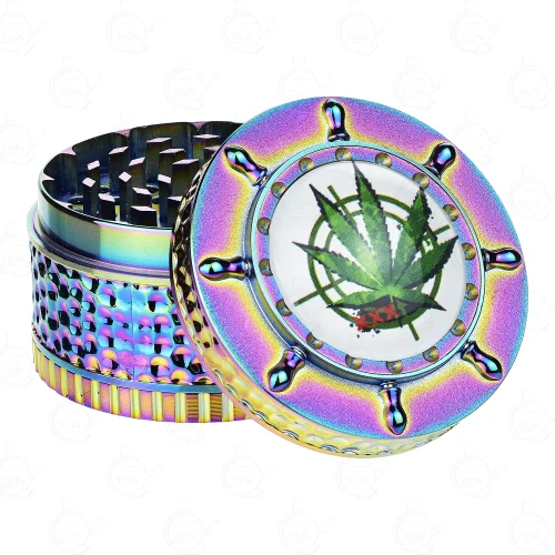 Młynek metalowy zdobione ziele szatana 65 mm 4-cz 2.webp