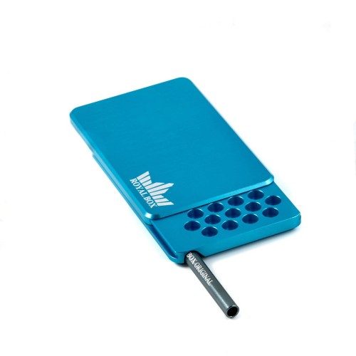 Tabakierka Pojemnik do tabaki z podziałką i rurką | Royal Box Blue Honeycomb
