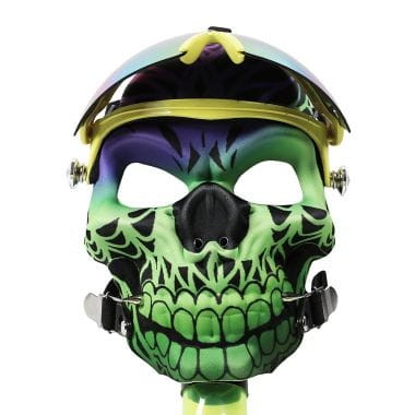 Bongo akrylowe maska gazowa Czaszka zielona
