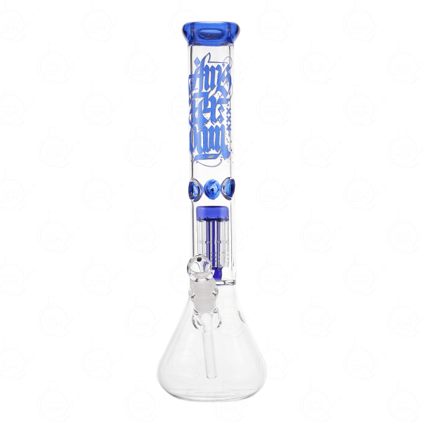 Blue Rick & Morty Glass Water Pipe w/ Percolator Glass Bowl Tool 10 Filters 