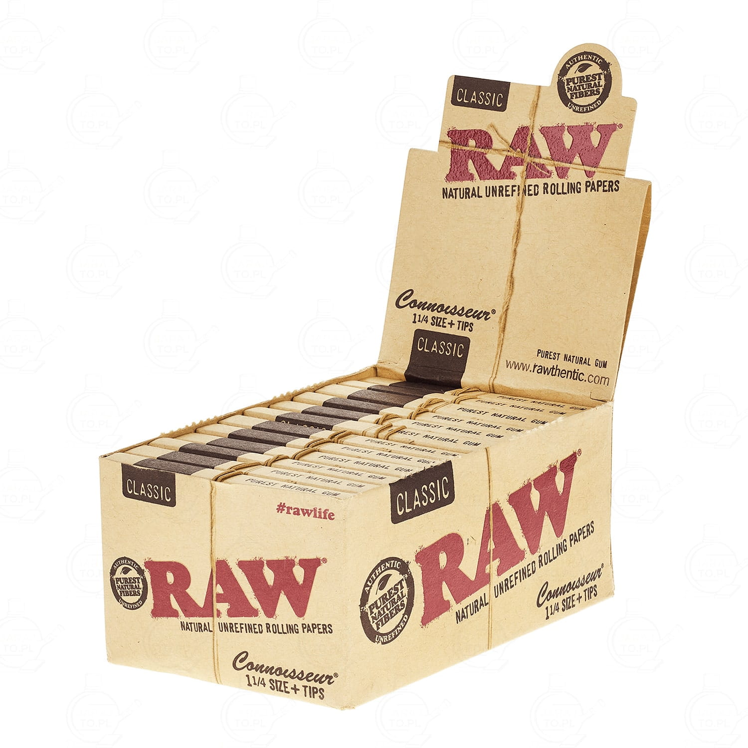Cartine RAW Classic 1 1/4 con Box 24 filtri, Cartine kits 