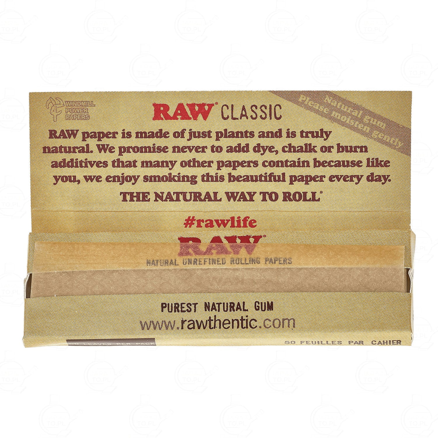 Carta da rotolamento RAW Classic Single Wide, Cartine corte