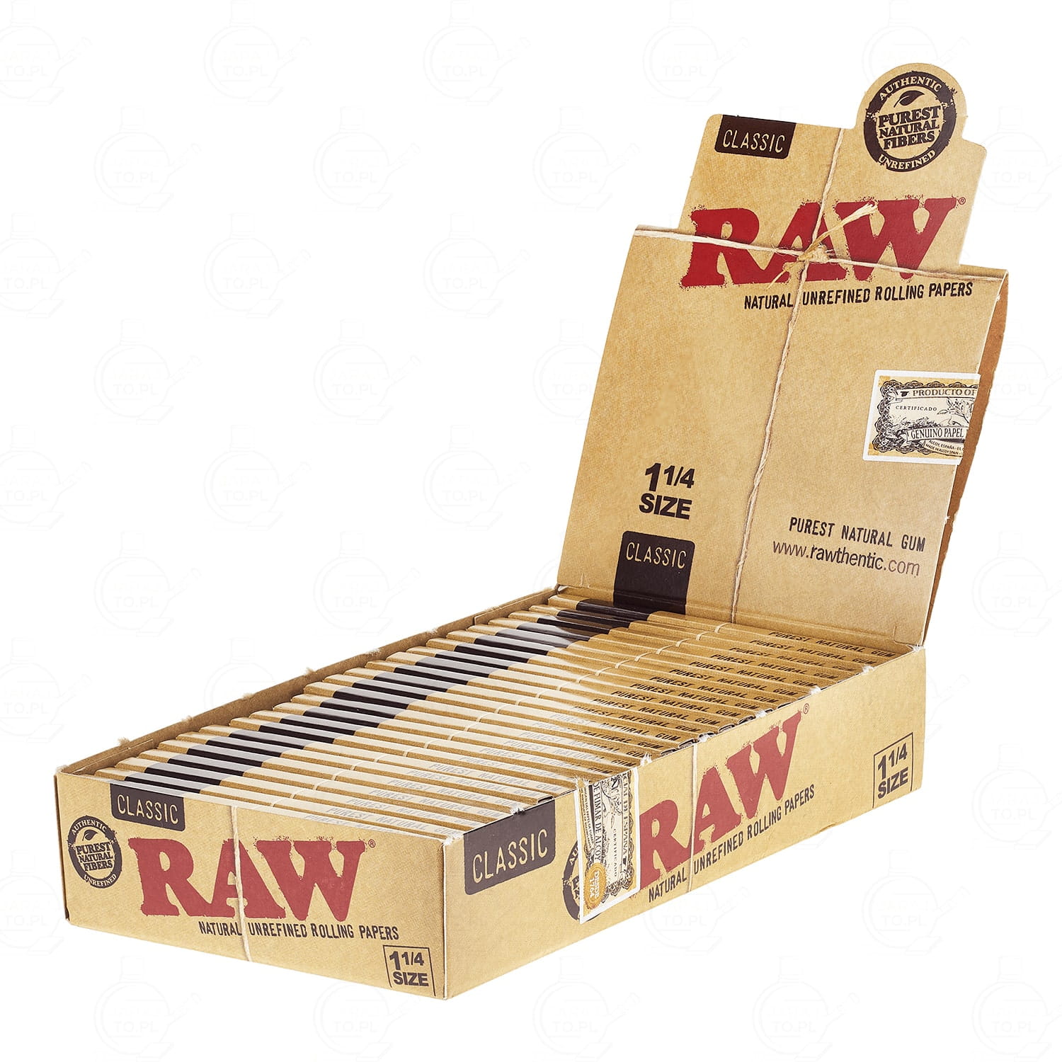Papel de liar RAW Classic 1 1/4 caja 24, Papel de fumar 