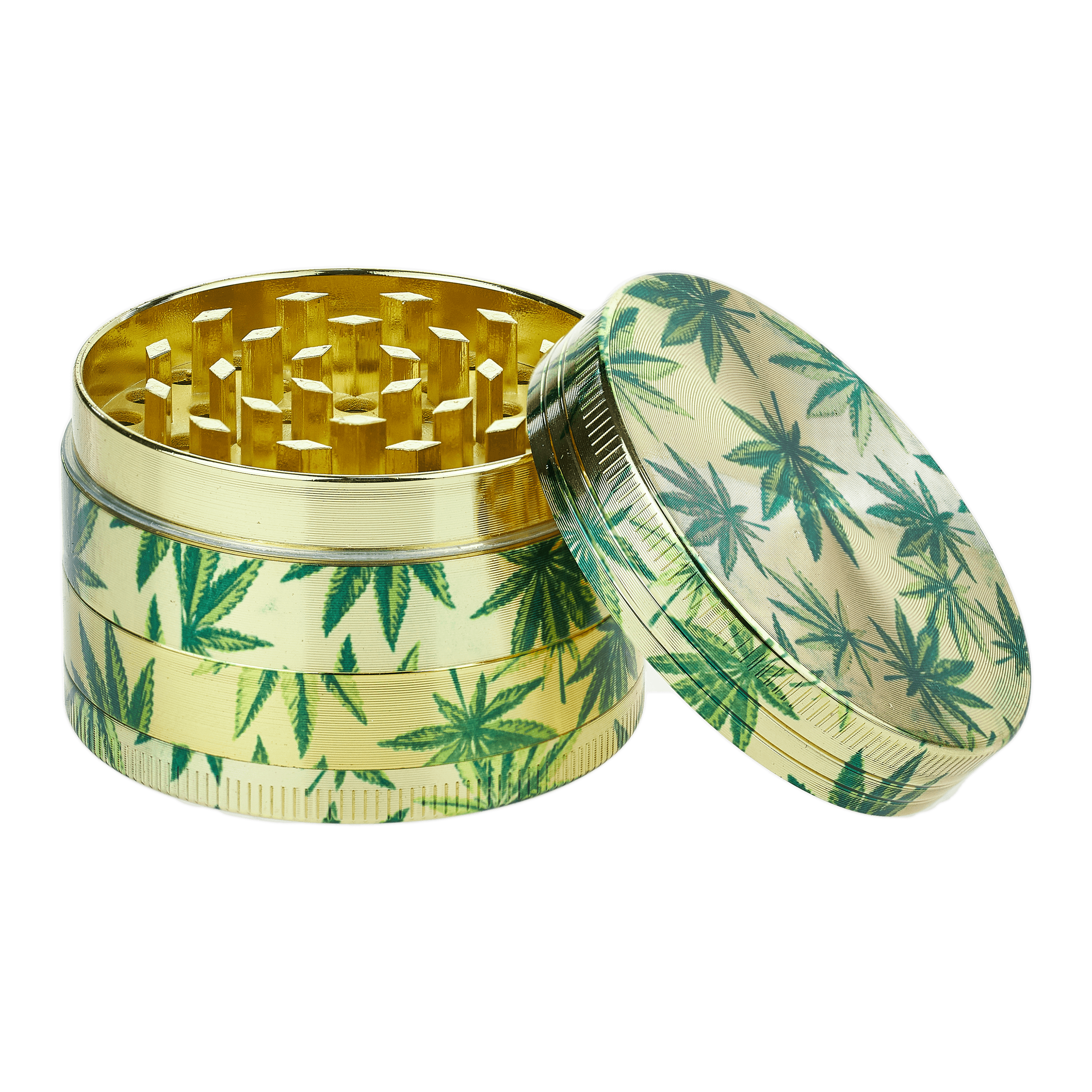 Metal Grinder Marijuana Leaf Kolo, 30 mm